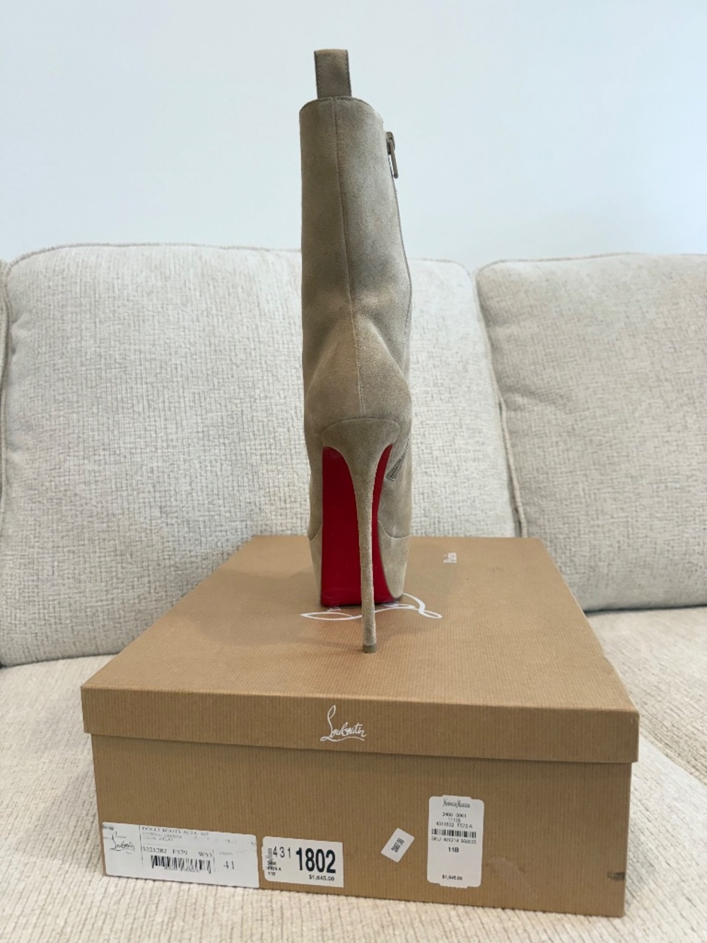 Louboutin Dolly Booty ( Tan ) - Picture 7 of 13